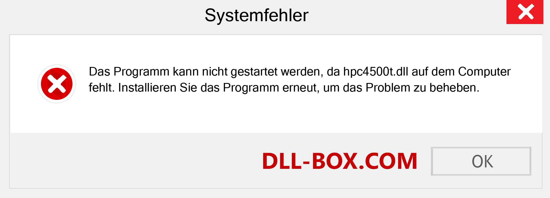 hpc4500t.dll-Datei fehlt?. Download für Windows 7, 8, 10 - Fix hpc4500t dll Missing Error unter Windows, Fotos, Bildern